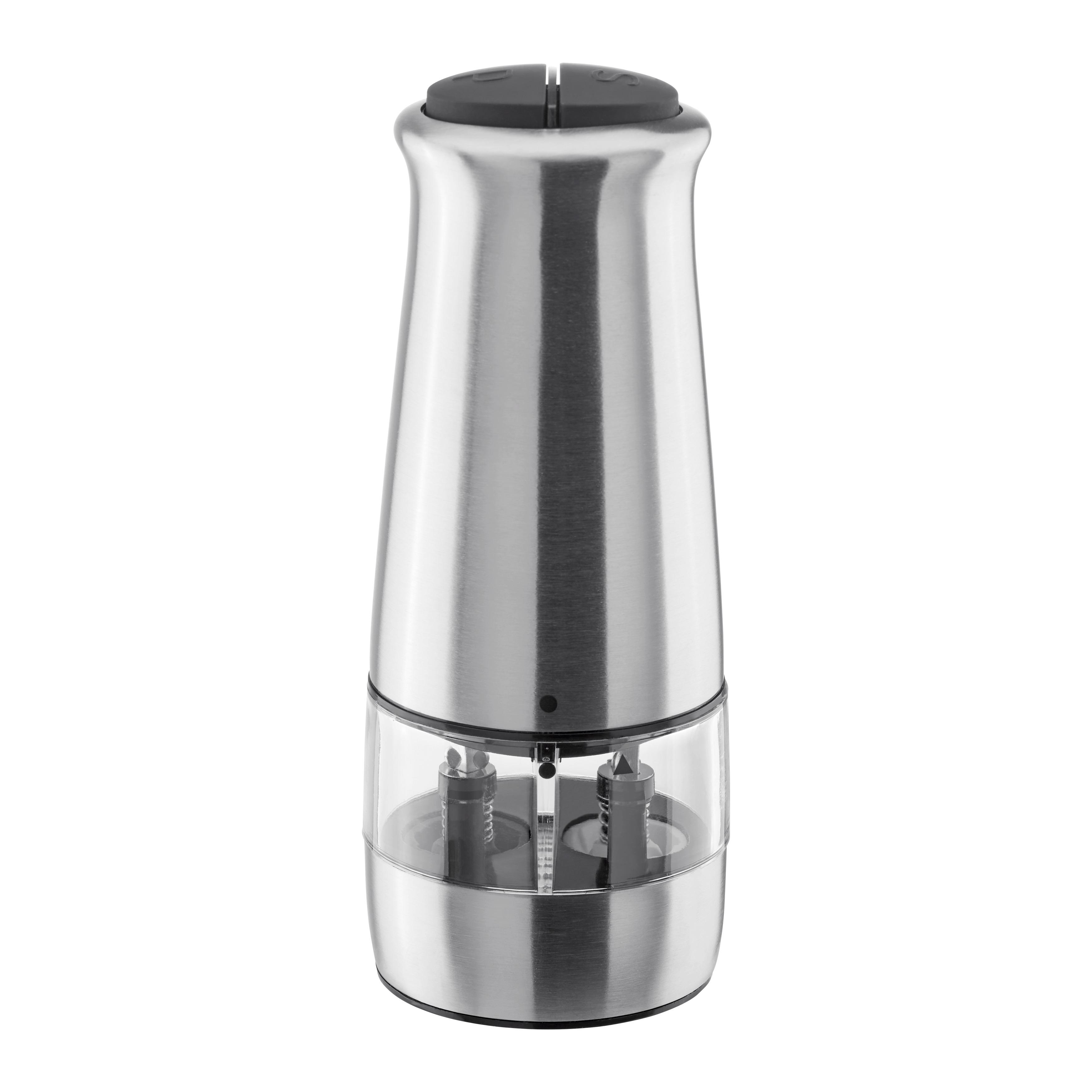 ELEKTR. SALZ-/PFEFFERMÜHLE LEVIN - Silberfarben, MODERN, Keramik/Metall (6,5/17,5/6cm)