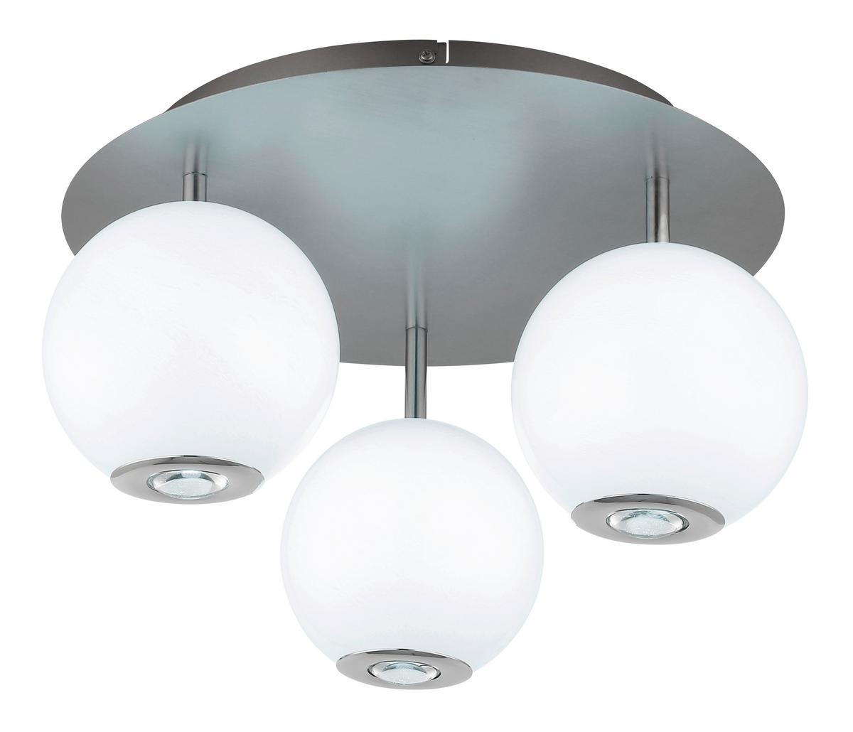 LED-DECKENLEUCHTE 16062-3D SIMMONS - Klar/Chromfarben, Konventionell, Glas/Kunststoff (42/25cm) - Globo