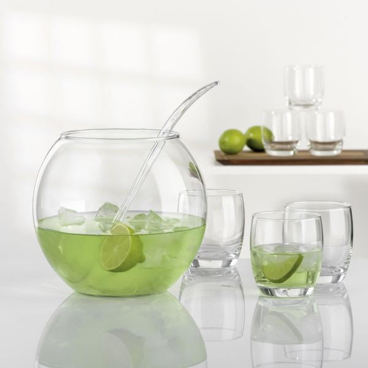 Bowle-Set Dabbie, 8-teilig - Glas/Kunststoff (4,3l) - Modern Living
