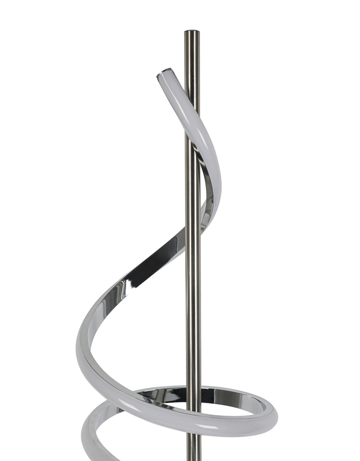 LED-Stehleuchte Lina Chrom/Nickelfarben max. 15 W - Chromfarben/Nickelfarben, Modern, Kunststoff/Metall (23/151cm) - Mömax