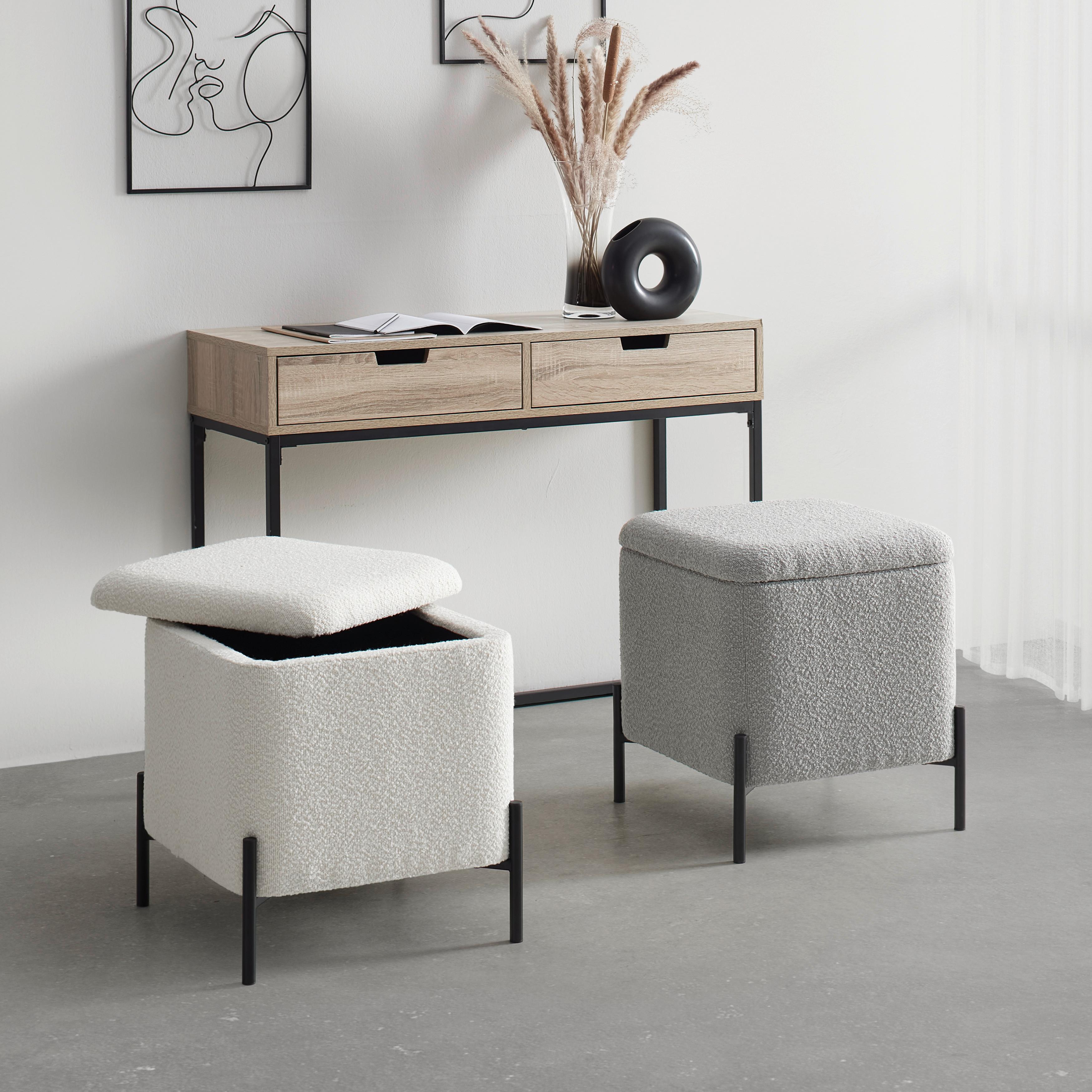 PALL MIXO - vit/svart, Modern, metall/trämaterial (43cm) - Mömax