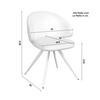 STOL MED ARMSTÖD ADELE - vit/cremefärgad, Modern, metall/textil (61/82,5/52cm) - Bessagi Home