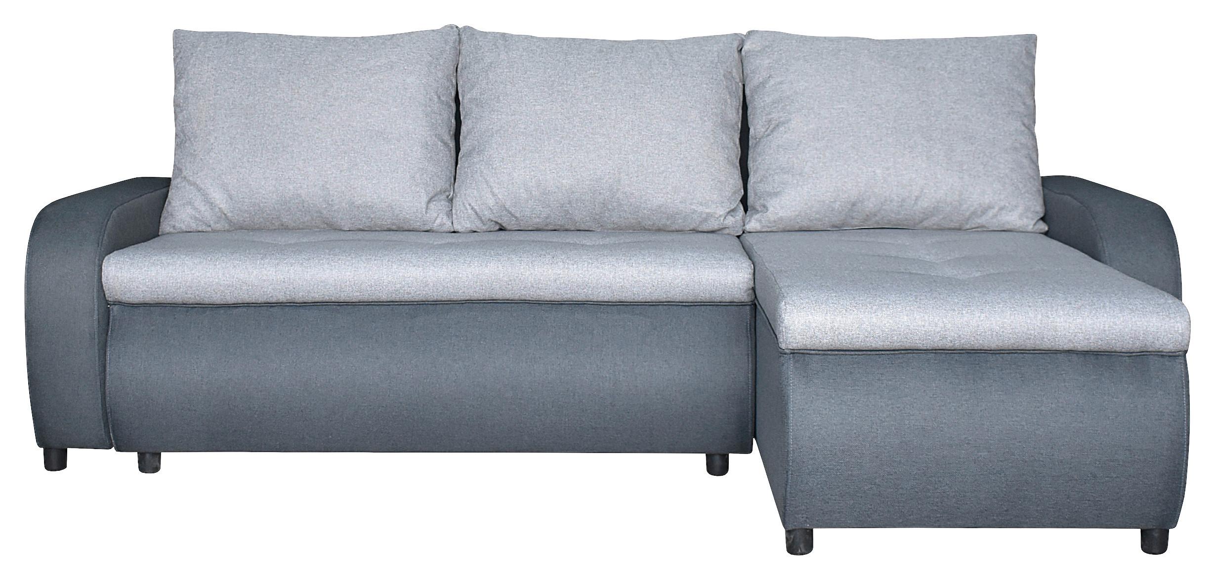 Coltar PARMA - gri deschis/gri închis, Modern, plastic/lemn (220/82/136cm) - Based