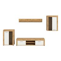 ANSAMBLU MOBILIER CAMERA DE Z JAM - stejar Wotan, Design, sticlă/material pe bază de lemn (310/169/35cm) - Modern Living