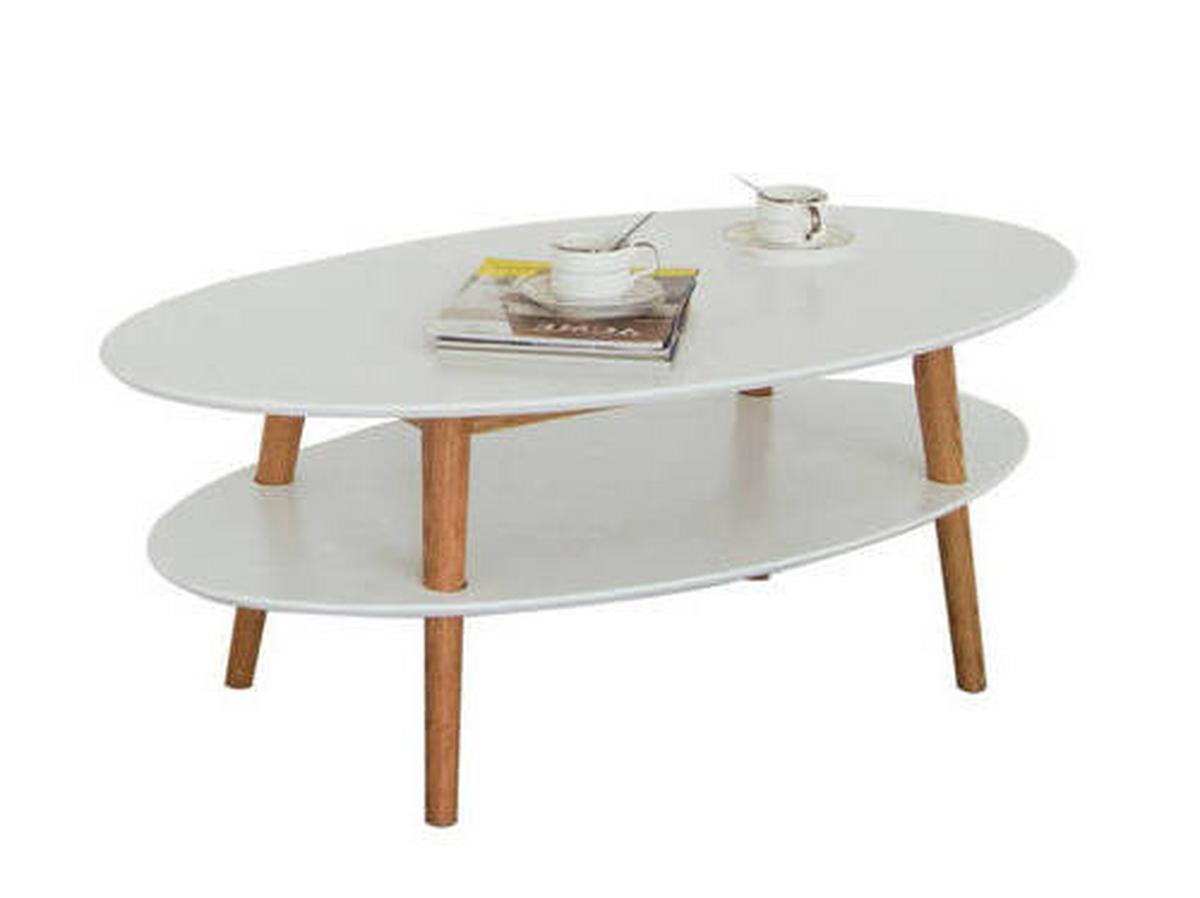 STOLIK KAWOWY LINDHOLM -EXKLUSIV- - kolor dębowy/kolor naturalny, Modern, materiał drewnopochodny/drewno (110/60/42cm) - home24