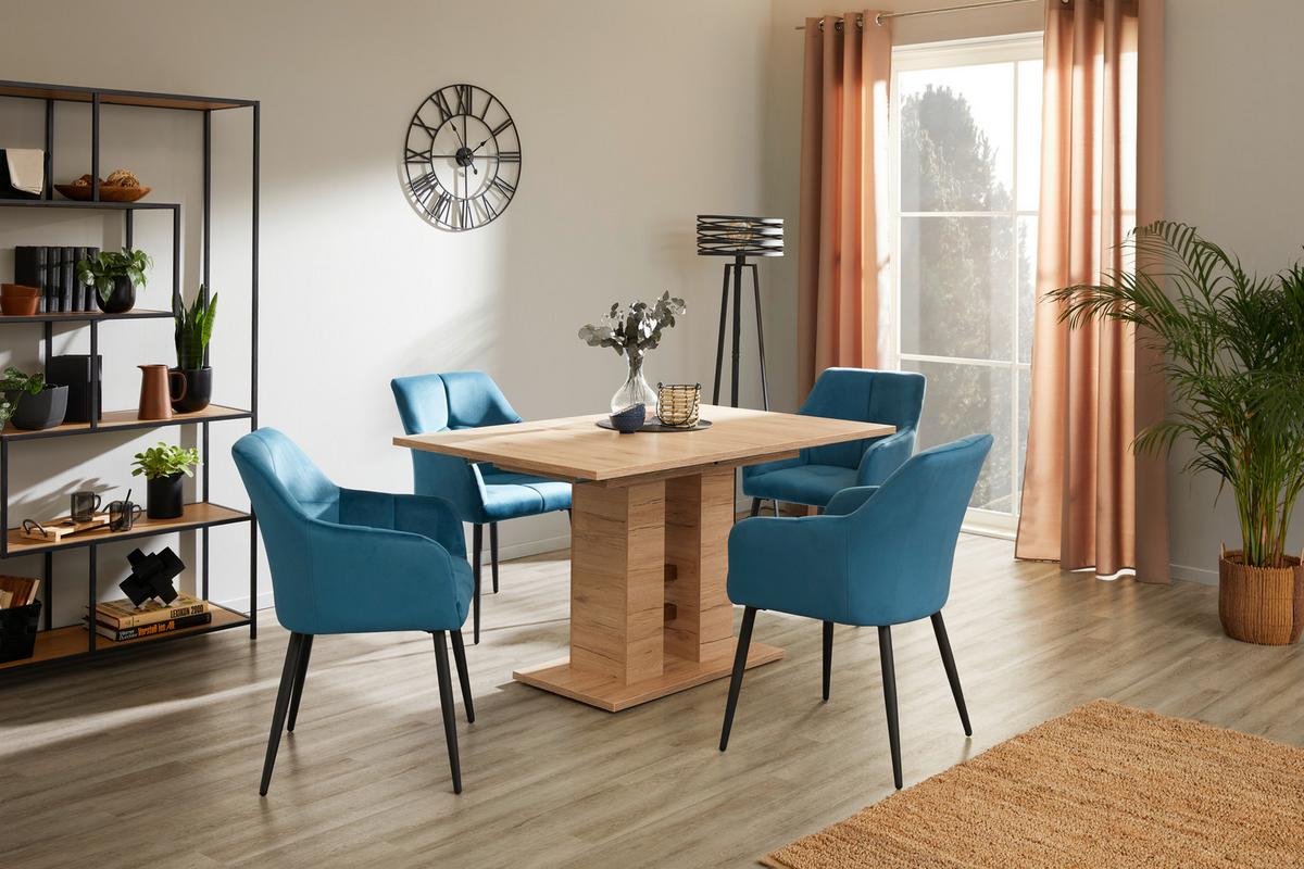 Raztegljiva Miza Helena, Barva Hrasta, 140-220 X 90 Cm - barve hrasta, Konvencionalno, leseni material (140-220/76/90cm) - Mömax