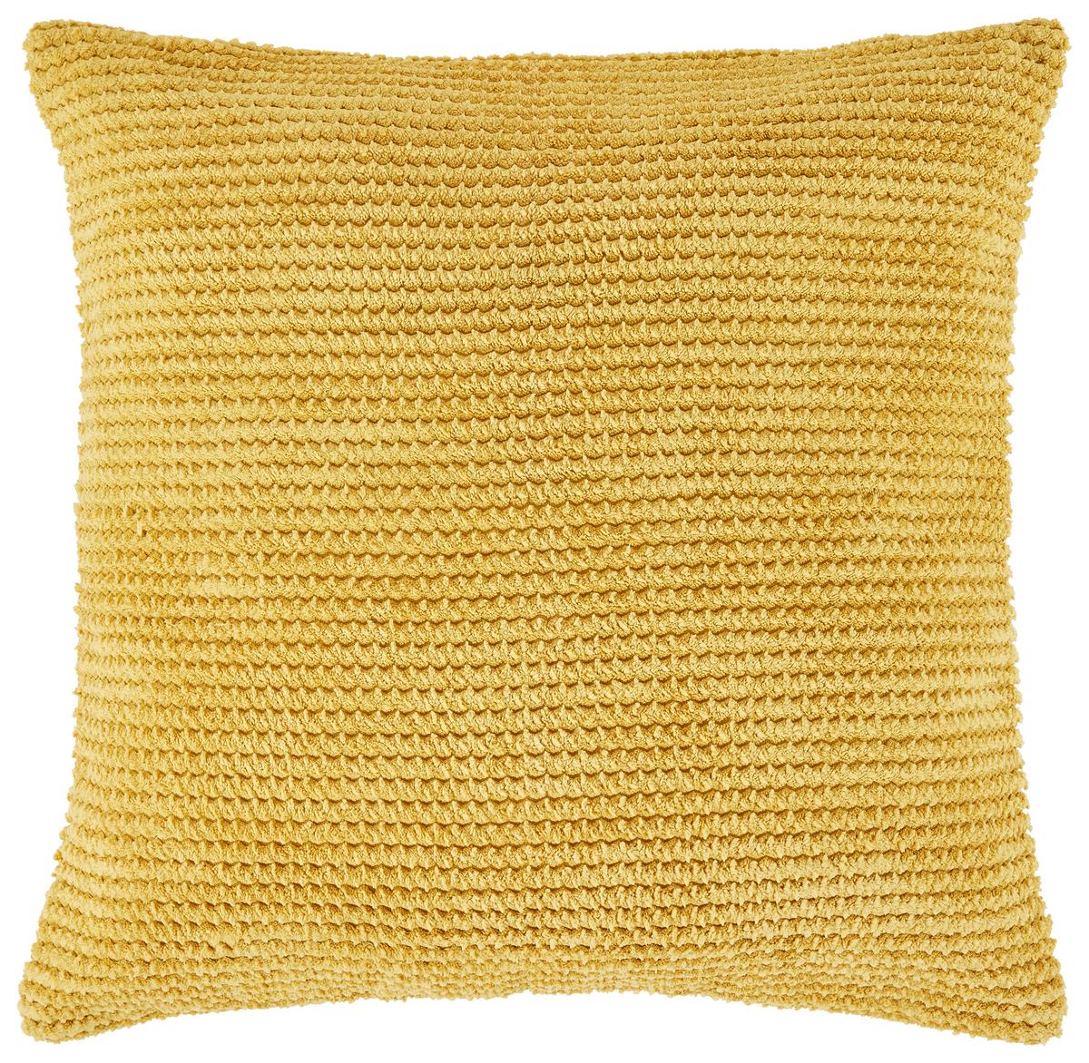 Kissenhülle Maxima in Gelb ca.50x50cm - Messingfarben, Textil (50/50cm) - Premium Living