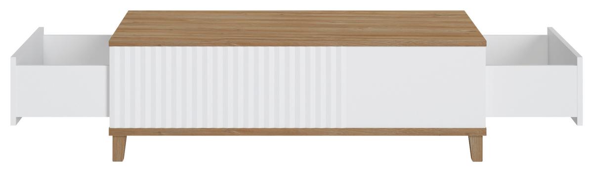 Dohányzó Asztal Plissee - Modern, faalapú anyag/fa (110/40,3/68cm)