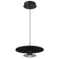 LED-Hängeleuchte Carter Schwarz max. 24 Watt - Schwarz, Basics, Kunststoff/Textil (38/150cm) - Globo