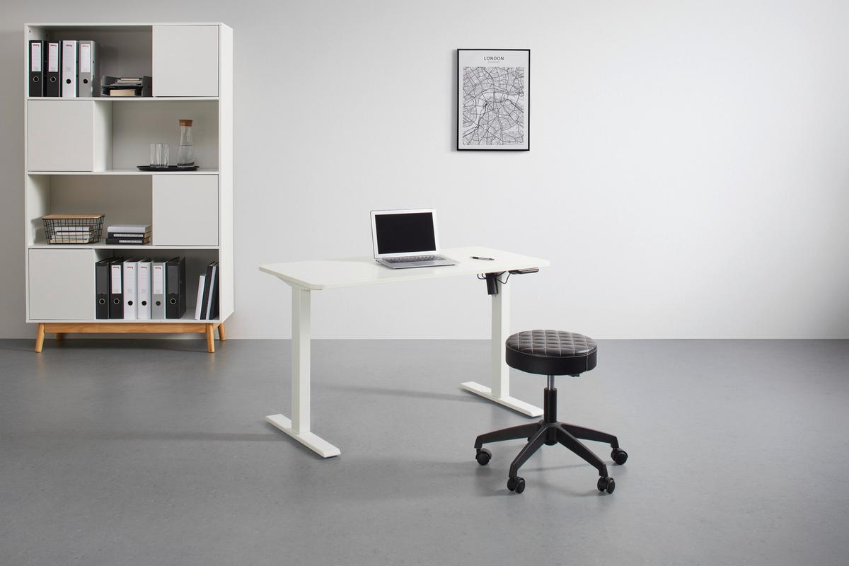 Steharbeitsplatz in Weiss - Weiss, Modern, Holzwerkstoff/Kunststoff (120/71-119/60cm) - Mömax organic living