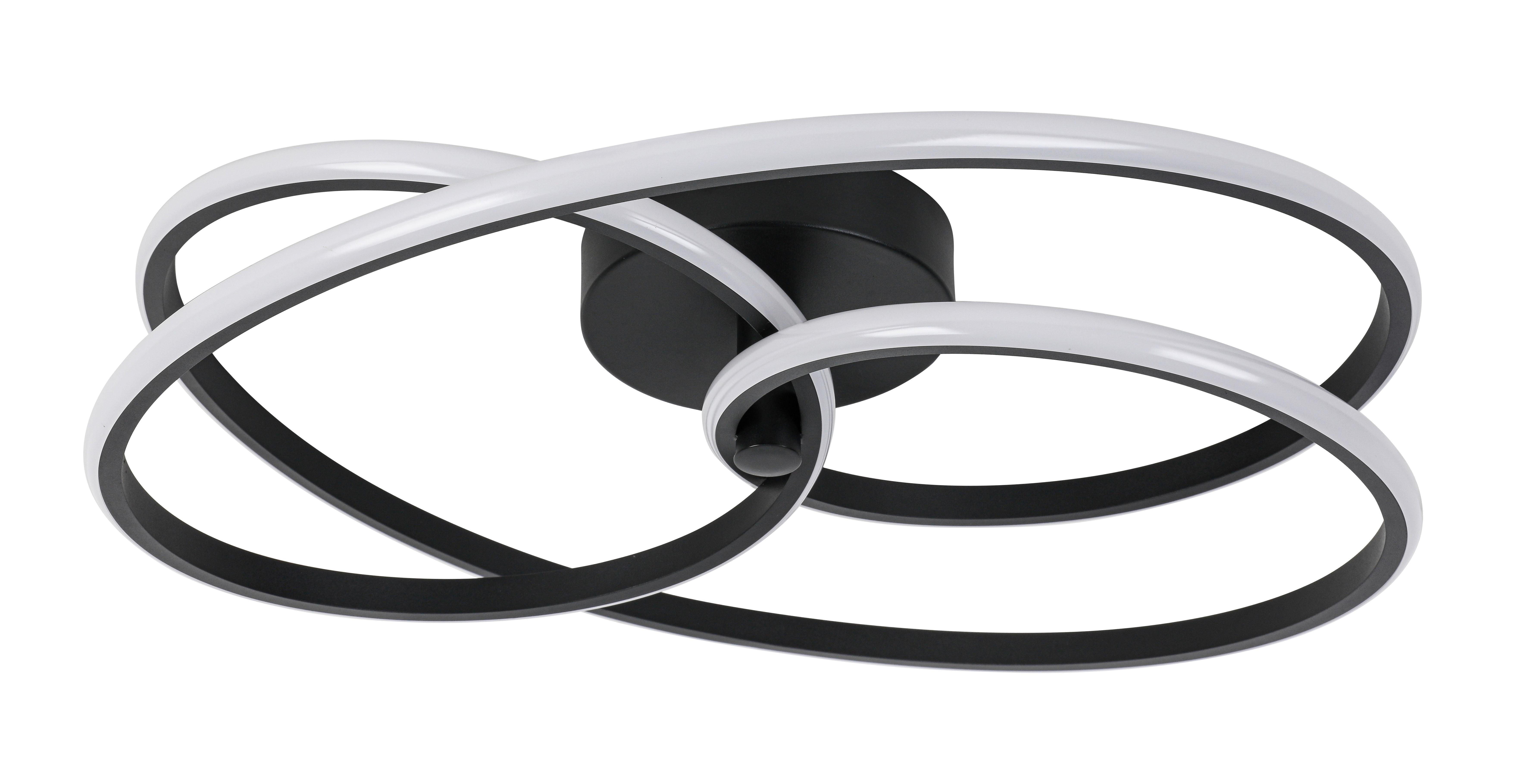 Plafonieră cu LED Mofer - negru, Modern, plastic/metal (50/13cm) - Premium Living