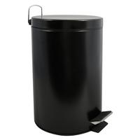 KOSZ NA ŚMIECI Z PEDAŁEM ABFALLEIMER STAHL SCHWARZ 12 L - czarny, Basics, tworzywo sztuczne/metal (25.1/39.4/25.1cm) - Spirella
