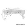 HOEKBANK KONA - Lichtgrijs/Zwart, Modern, Hout/Textiel (135/89/180cm) - Bessagi Home