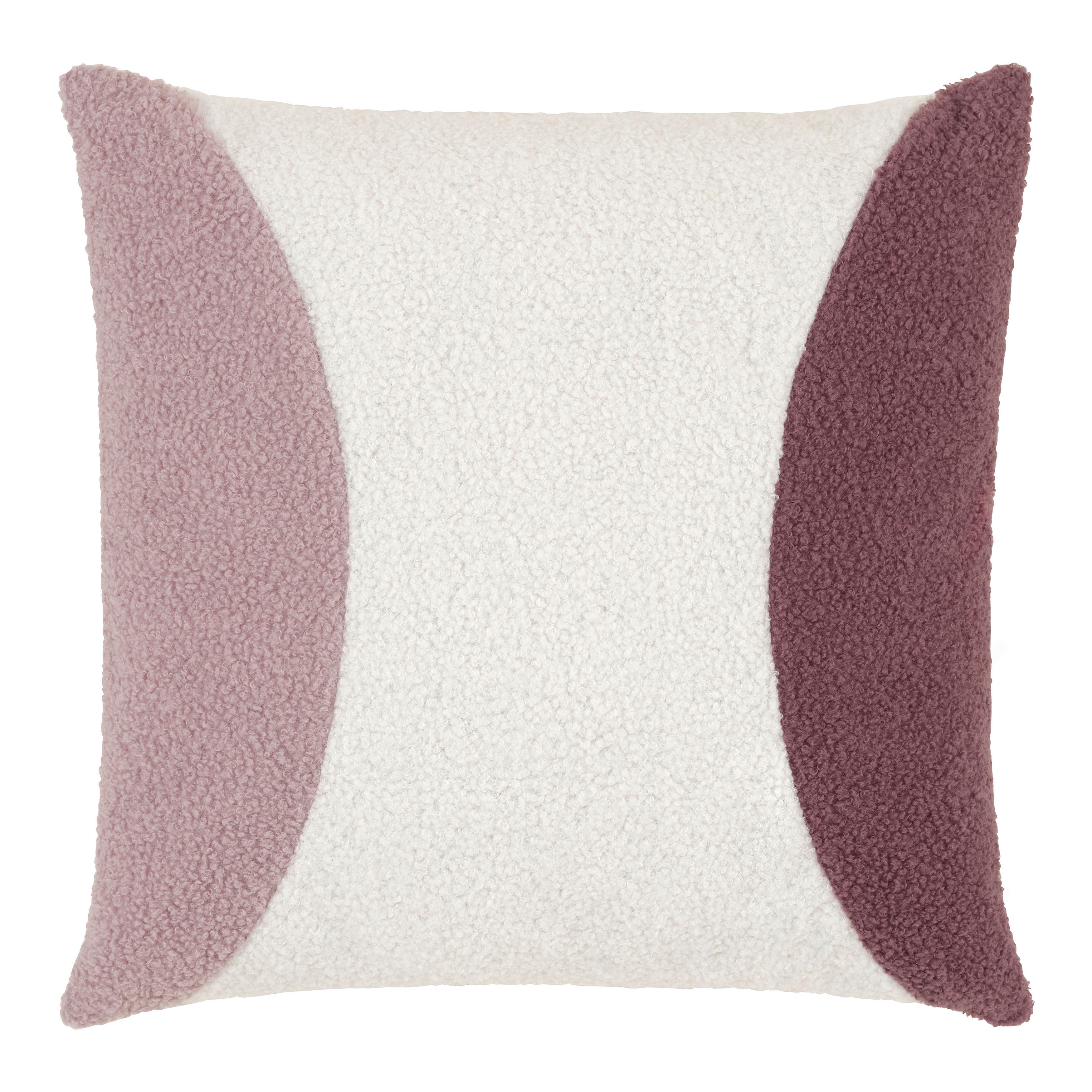 Zierkissen Anna Naturfarben/Flieder ca.45x45cm - Flieder/Mauve, Modern (45/45cm) - Mömax