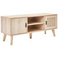 KOMODA NISKA WAIMEA - kolor naturalny, Modern, materiał drewnopochodny/drewno (120/50/40cm) - PBJ