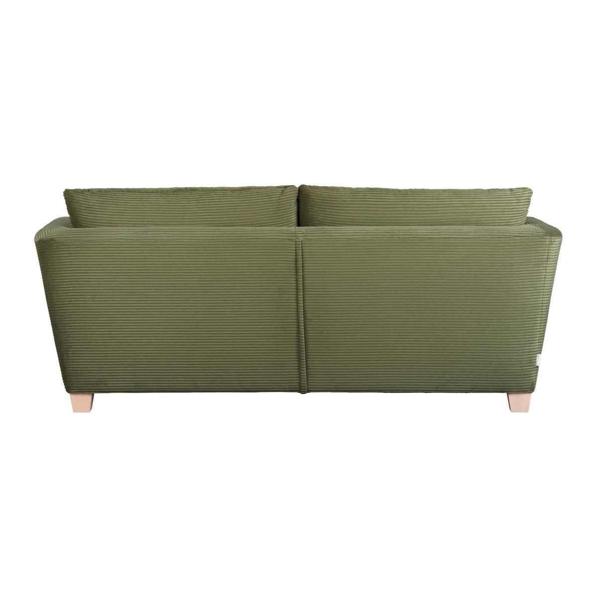 3-Sitzer-Sofa Devado Grün - Naturfarben/Grün, Holz/Textil (216/70-85/95cm) - Mömax