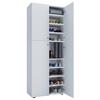 Schuhschrank Lona XXL ca.70x182x37cm Weiß - Silberfarben/Schwarz, KONVENTIONELL, Holzwerkstoff/Kunststoff (70/182/37cm) - MID.YOU