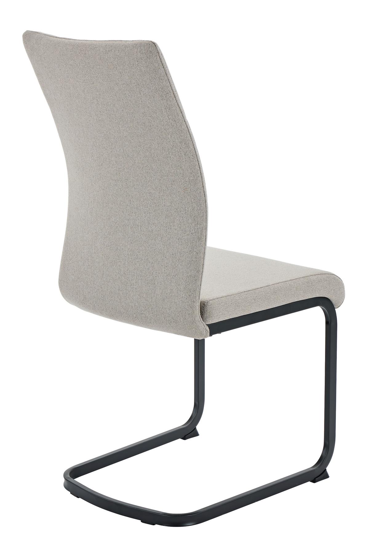 SCHWINGSTUHL-SET TURIN S 4ER-SET - Schlammfarben/Schwarz, MODERN, Textil/Metall (43/98/60cm) - MID.YOU