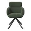 STOL MED ARMSTÖD LIORA - grön/svart, Modern, metall/textil (57,5/84/61cm) - Bessagi Home
