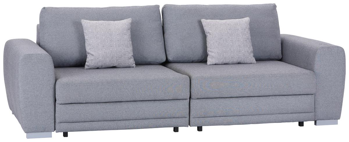Trosjed Sa Ležajem Concord - siva/boje kroma, Design, tekstil/plastika (252/87/107cm) - Modern Living