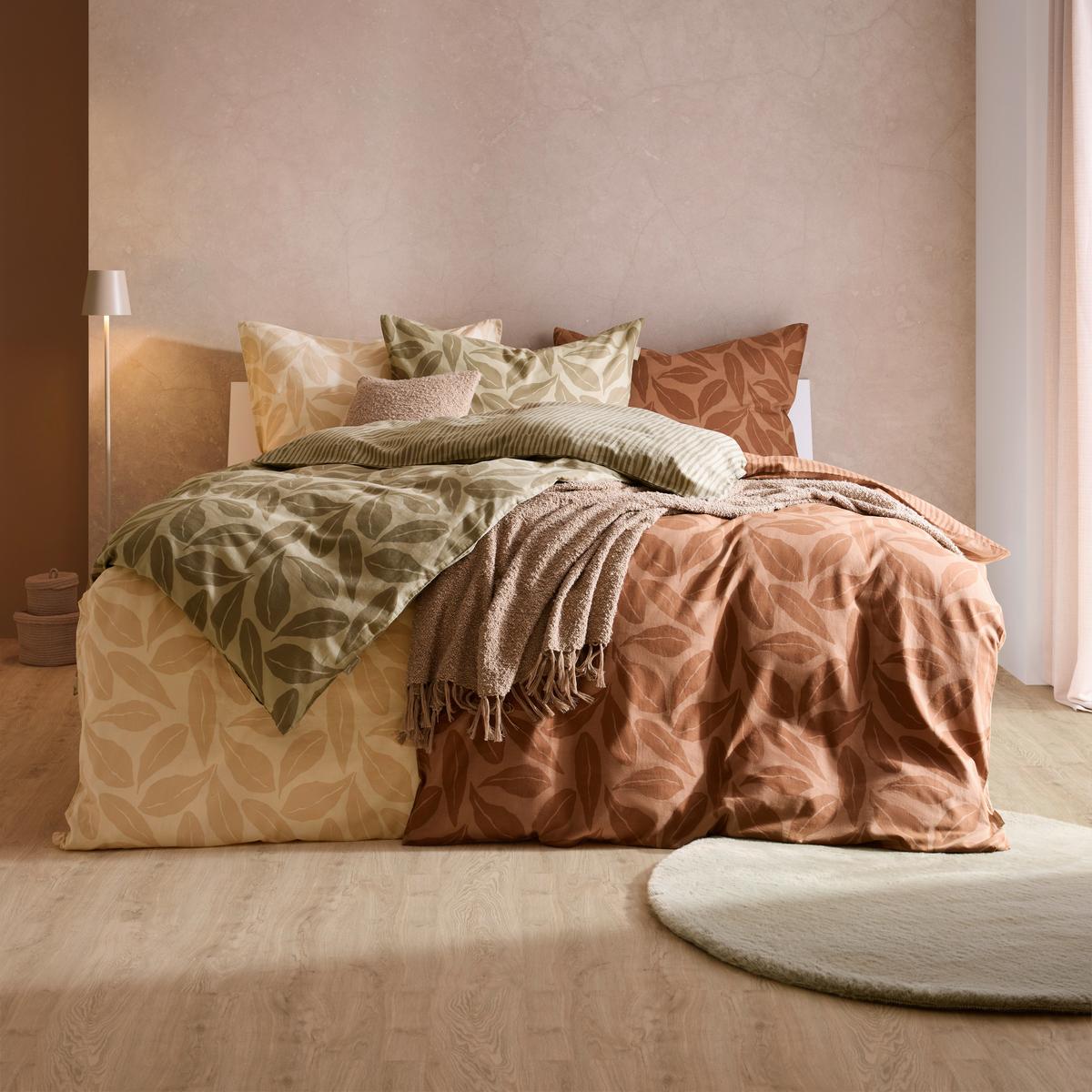 Bettwäsche Nature Home Wende Grün ca. 140x200cm - Grün, Textil (140/200cm) - Mömax