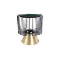 BEISTELLTISCH UOHXV-GRN - Goldfarben/Schwarz, Basics, Stein/Metall (51/56,5/51cm) - Kayoom