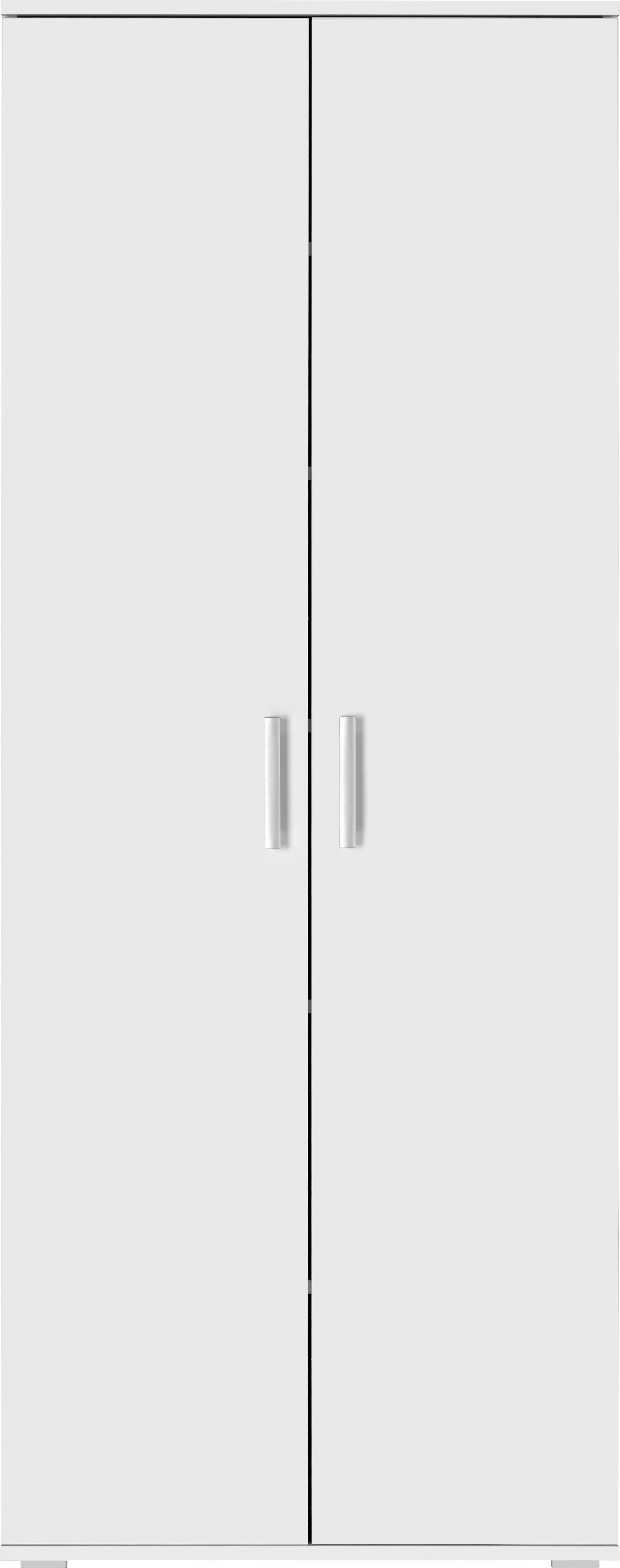 Večnamenska Omara Jimmy - bela/barve aluminija, Moderno, umetna masa/leseni material (70/179/34cm) - Modern Living