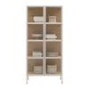 VITRINE AMY -EXKLUSIV- - Beige/couleur chêne, MODERN, matériau en bois/métal (80/172/35cm) - Mömax