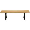 SITTBÄNK OAK - vildek/svart, Natur, metall/trä (160/44/38cm) - Zandiara