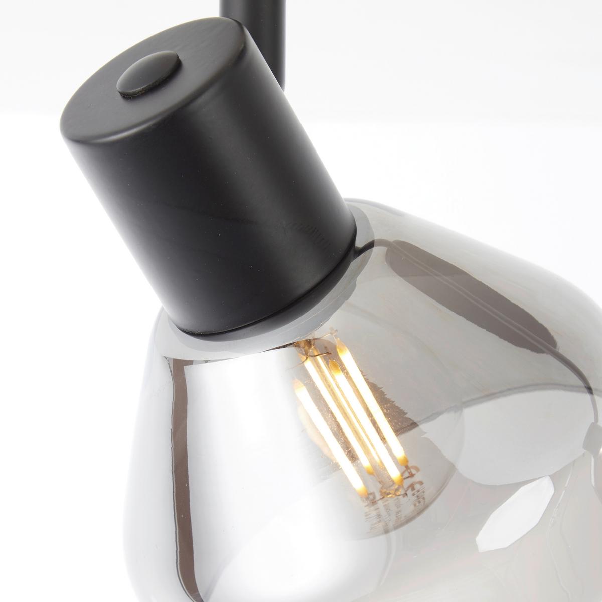 Deckenleuchte Reflekt Schwarz max.  18 Watt - Schwarz, Design, Glas/Metall (19,5/89/20cm) - Brilliant