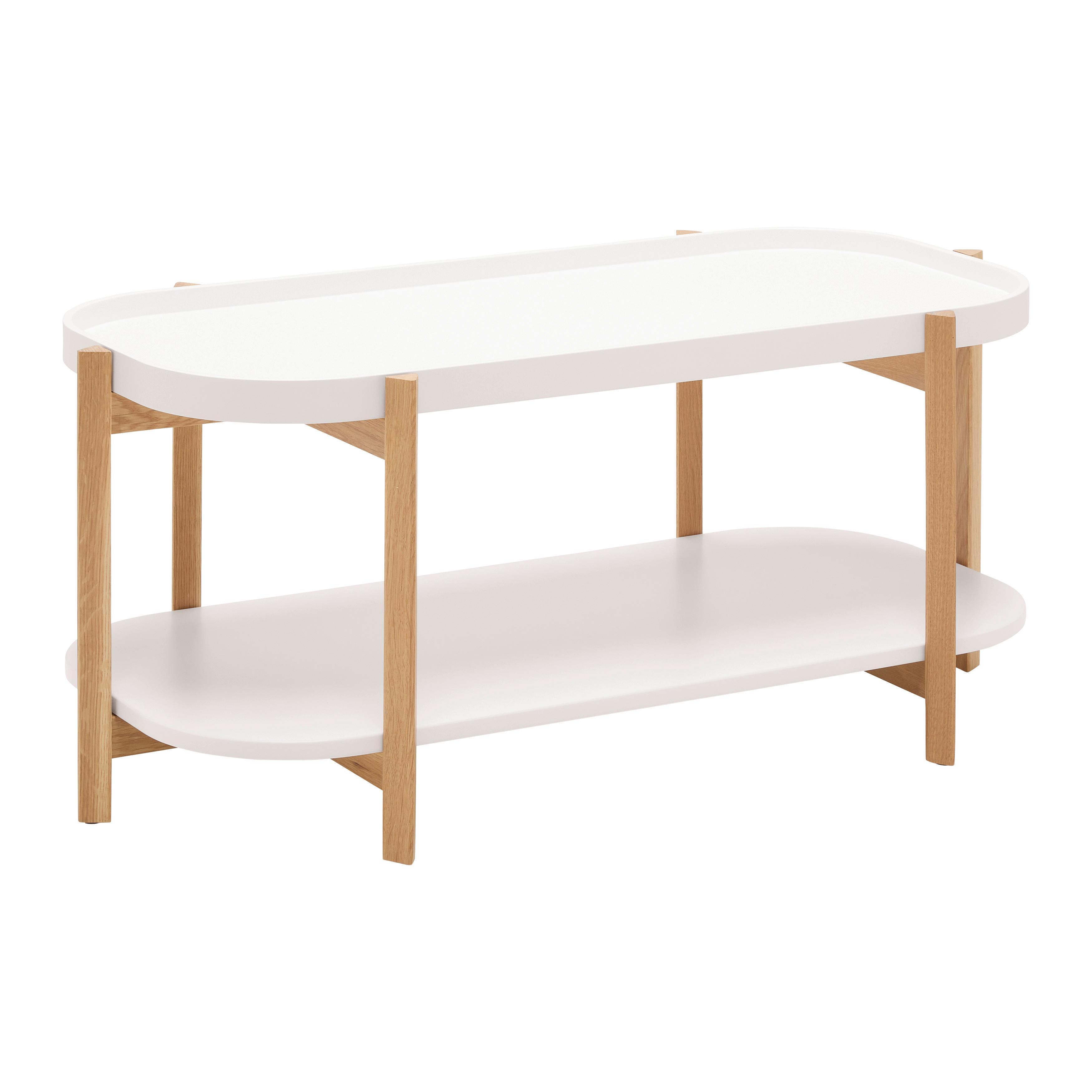 Couchtisch Strut Naturfarben/Weiß - Naturfarben/Weiß, MODERN, Holz/Holzwerkstoff (100/50/45cm) - Mömax