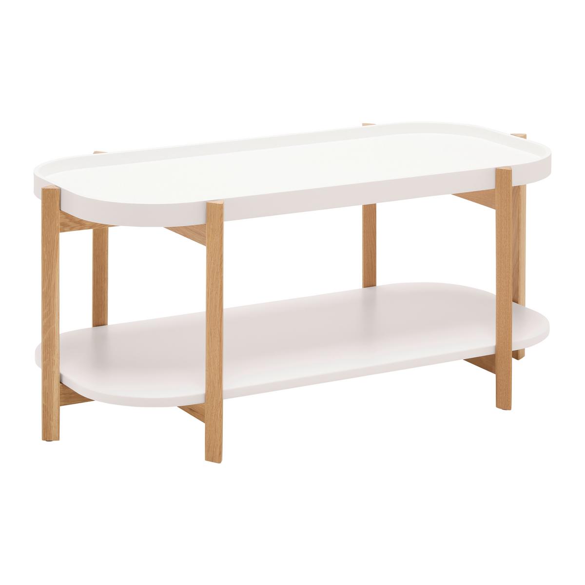 Couchtisch Strut Naturfarben/Weiß - Naturfarben/Weiß, MODERN, Holz/Holzwerkstoff (100/50/45cm) - Mömax