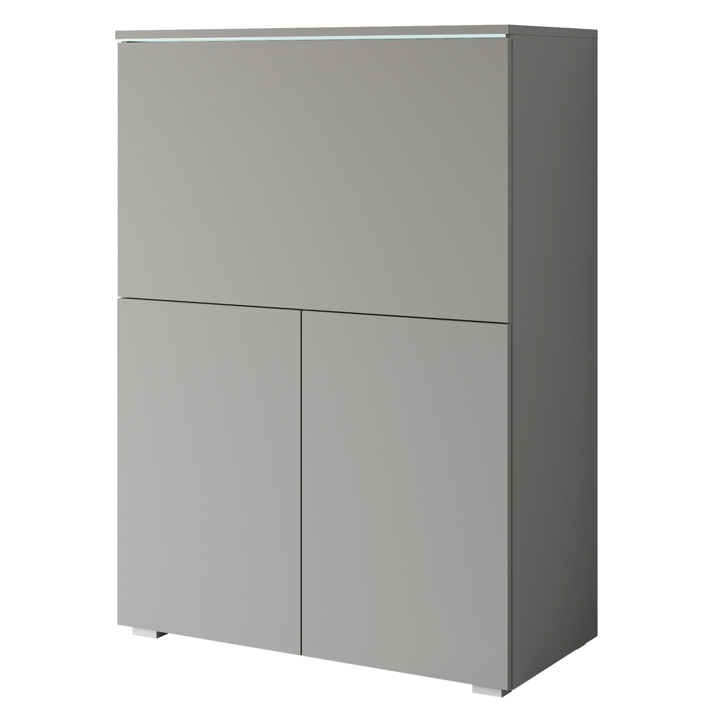 Sekretär VERA 90 Grau - Grau, Design, Holzwerkstoff/Kunststoff (90/125,1/42cm) - P & B