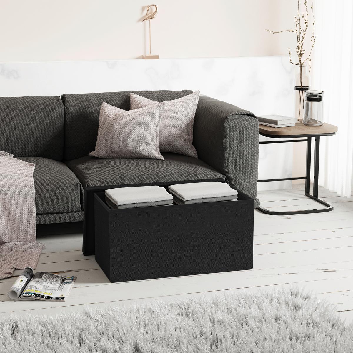 SITZBOX BOXAS - Anthrazit, Basics, Holzwerkstoff/Kunststoff (76/38/38cm) - MID.YOU
