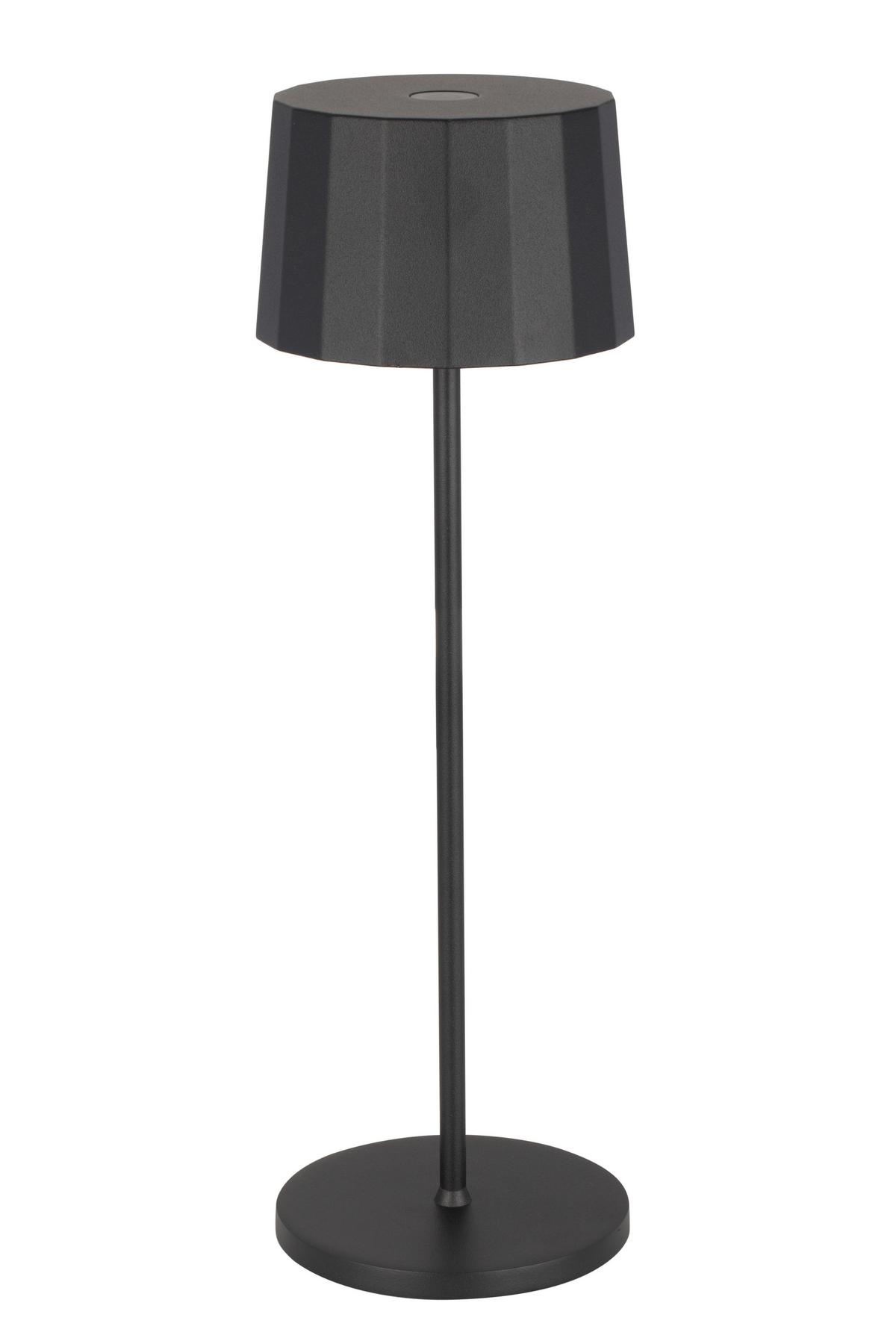 LAMPA STOŁOWA Z AKUMULATOREM PLEAT - czarny, Design, tworzywo sztuczne/metal (11/35cm) - Dieter Knoll