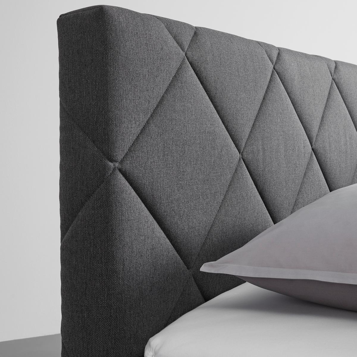 Boxspring Ágy Marcello - sötétszürke/szürke, Modern, faalapú anyag/textil (180/200cm) - Bessagi Home
