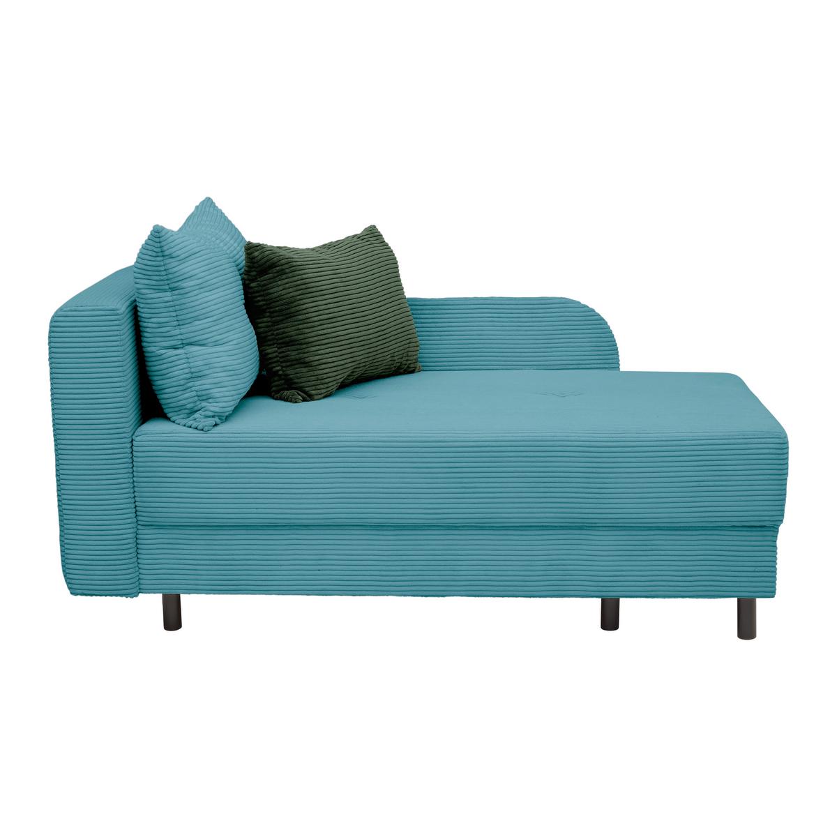 Liege Nova Petrol - Petrol/Schwarz, MODERN, Holz/Textil (85/62/145cm) - Mömax