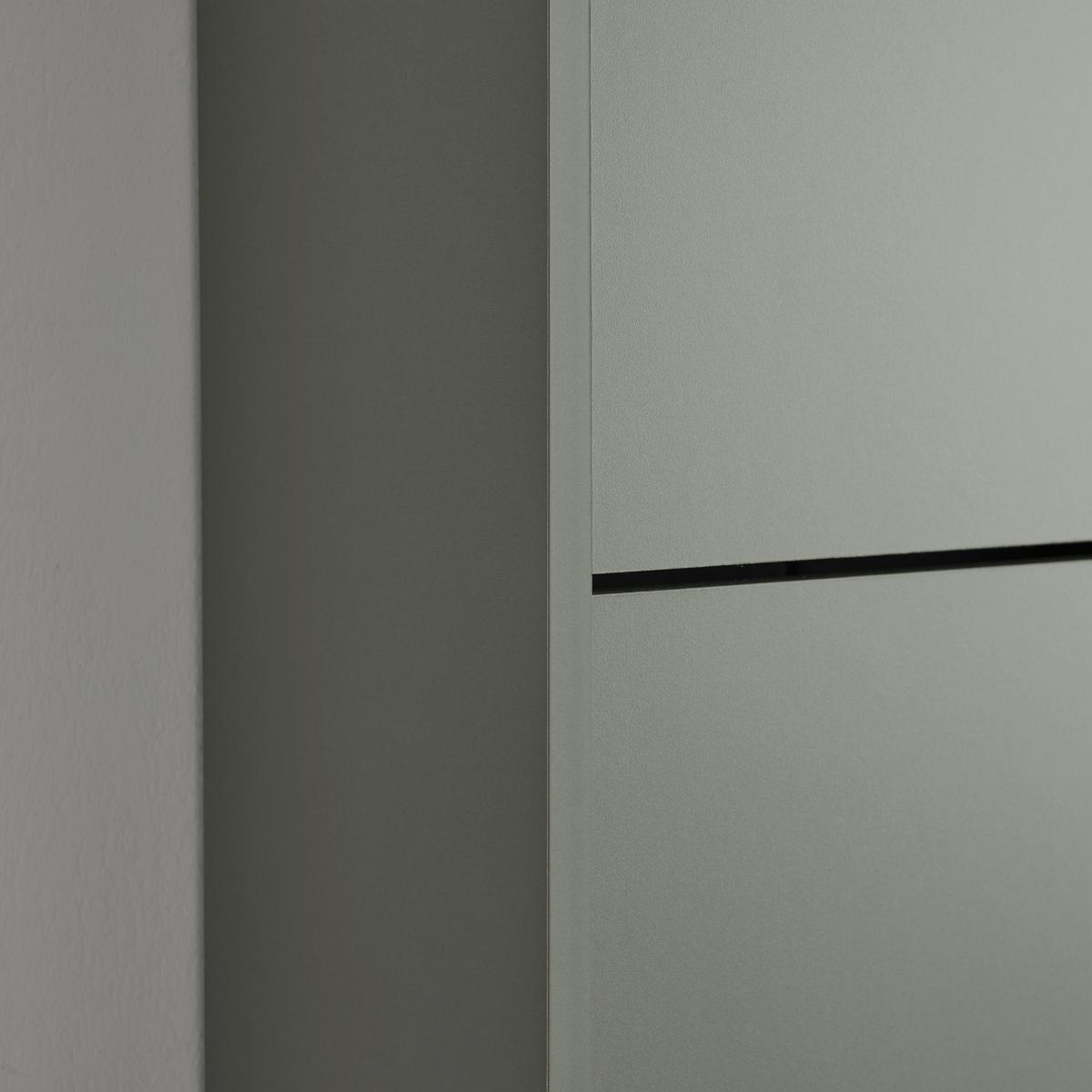 Schuhkipper Flap in Mintgrün - Schwarz/Mintgrün, MODERN, Holzwerkstoff/Metall (60/168/16cm) - Mömax