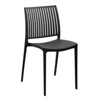 Szék Fred - fekete, műanyag (40,5/48/78cm)