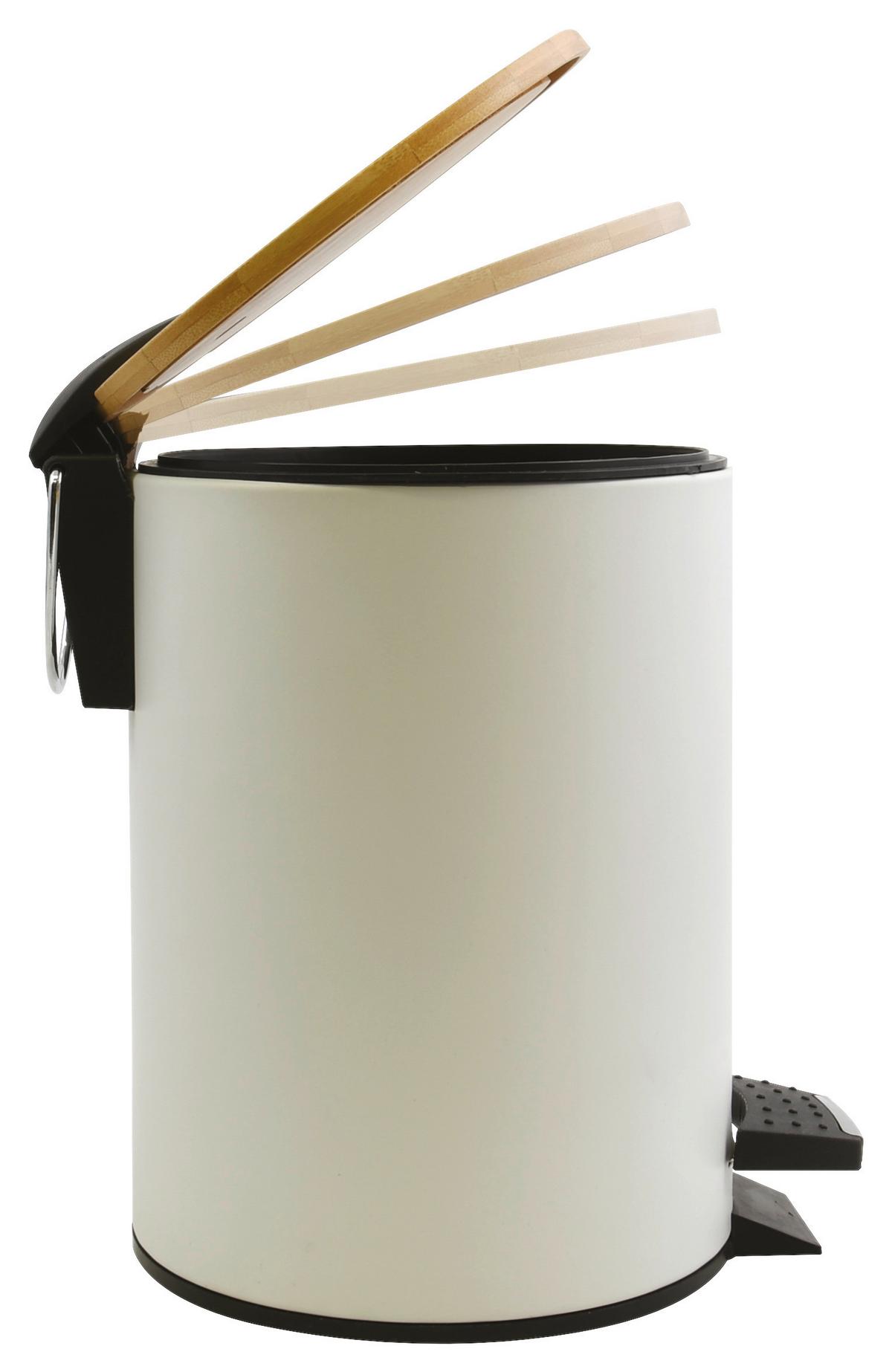 KOSZ NA ŚMIECI Z PEDAŁEM 10.20920 - biały/czarny, Konventionell, tworzywo sztuczne/metal (25,5/20,5cm) - Spirella