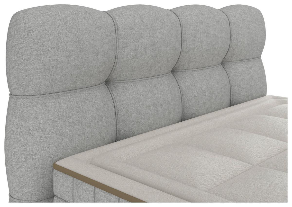 Boxspringbett Bianco Taupe ca. 180x200cm - Taupe, Konventionell, Holz/Holzwerkstoff (180/200cm) - Premium Living
