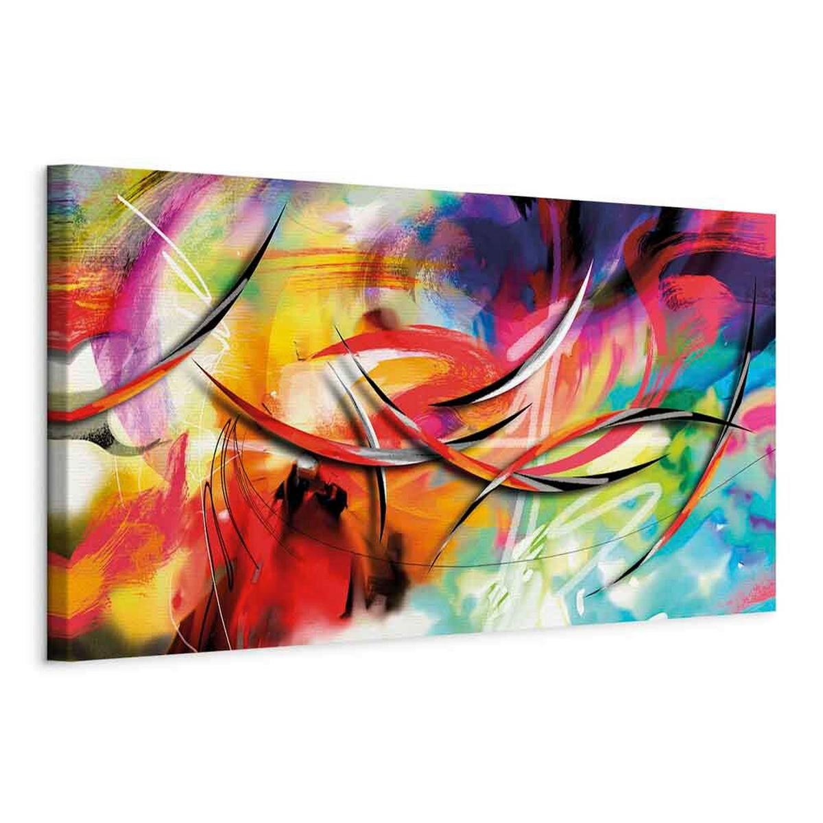 Slika Na Platnu Dance Of The Rainbow - večbarvno, Basics, tekstil/les (150/50/1,2cm) - artgeist