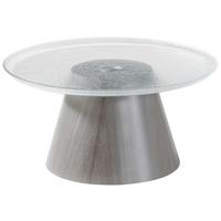 Lucille Stolić - hrast sivi/prozirno, Lifestyle, staklo/metal (78/39cm) - Premium Living