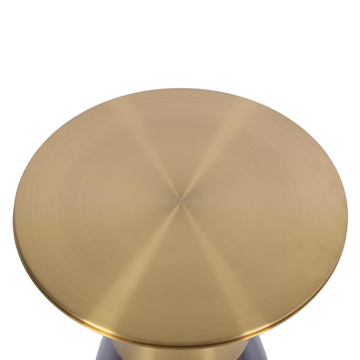 Kisasztal Baily - aranyszínű/szürke, Romantik / Landhaus, üveg/fém (48/54,5cm) - Premium Living