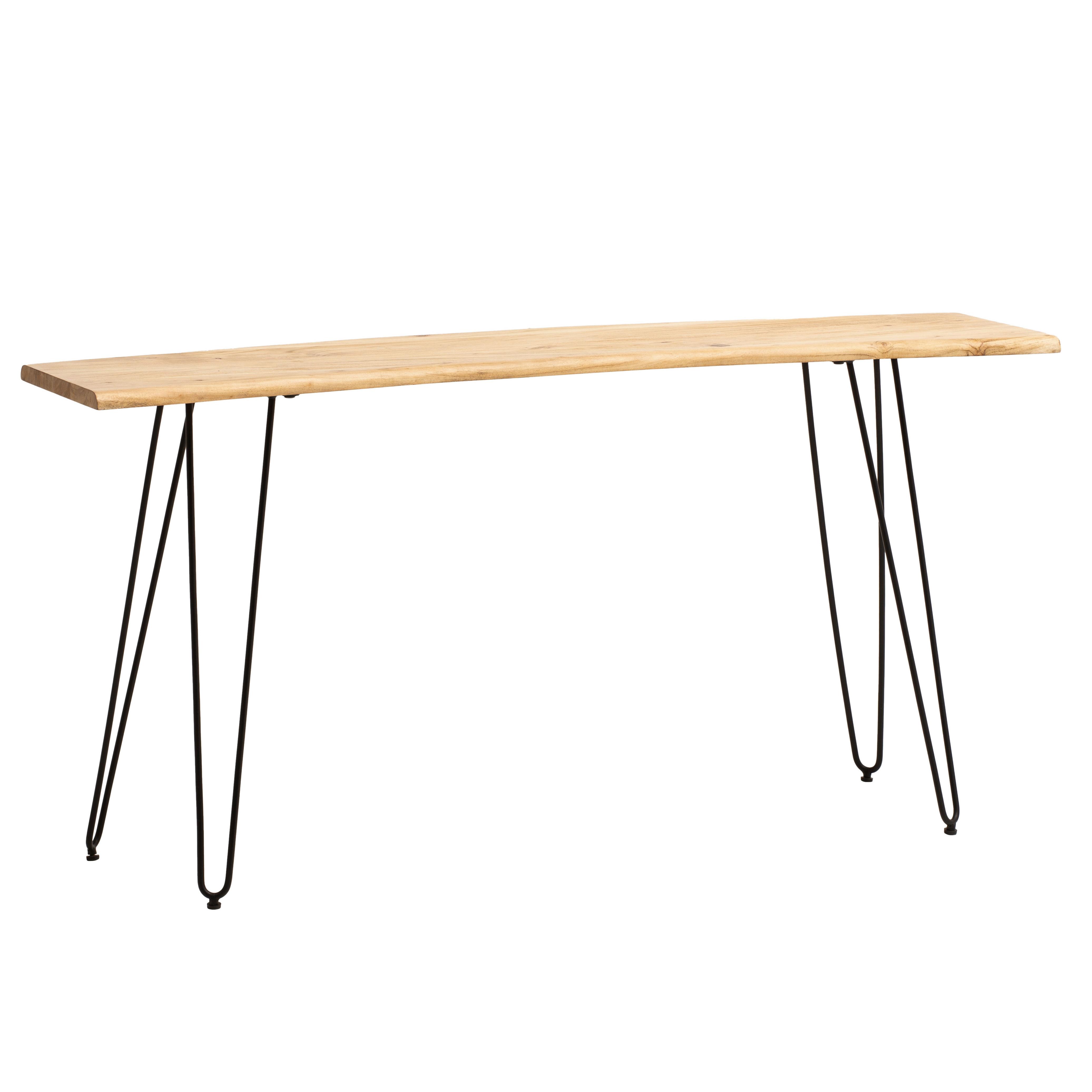 SCHREIBTISCH WL7.162 - Schwarz/Akaziefarben, Design, Holz/Metall (150/36/75cm) - MID.YOU