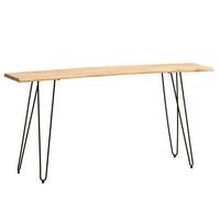 SCHREIBTISCH WL7.162 - Schwarz/Akaziefarben, Design, Holz/Metall (150/36/75cm) - MID.YOU