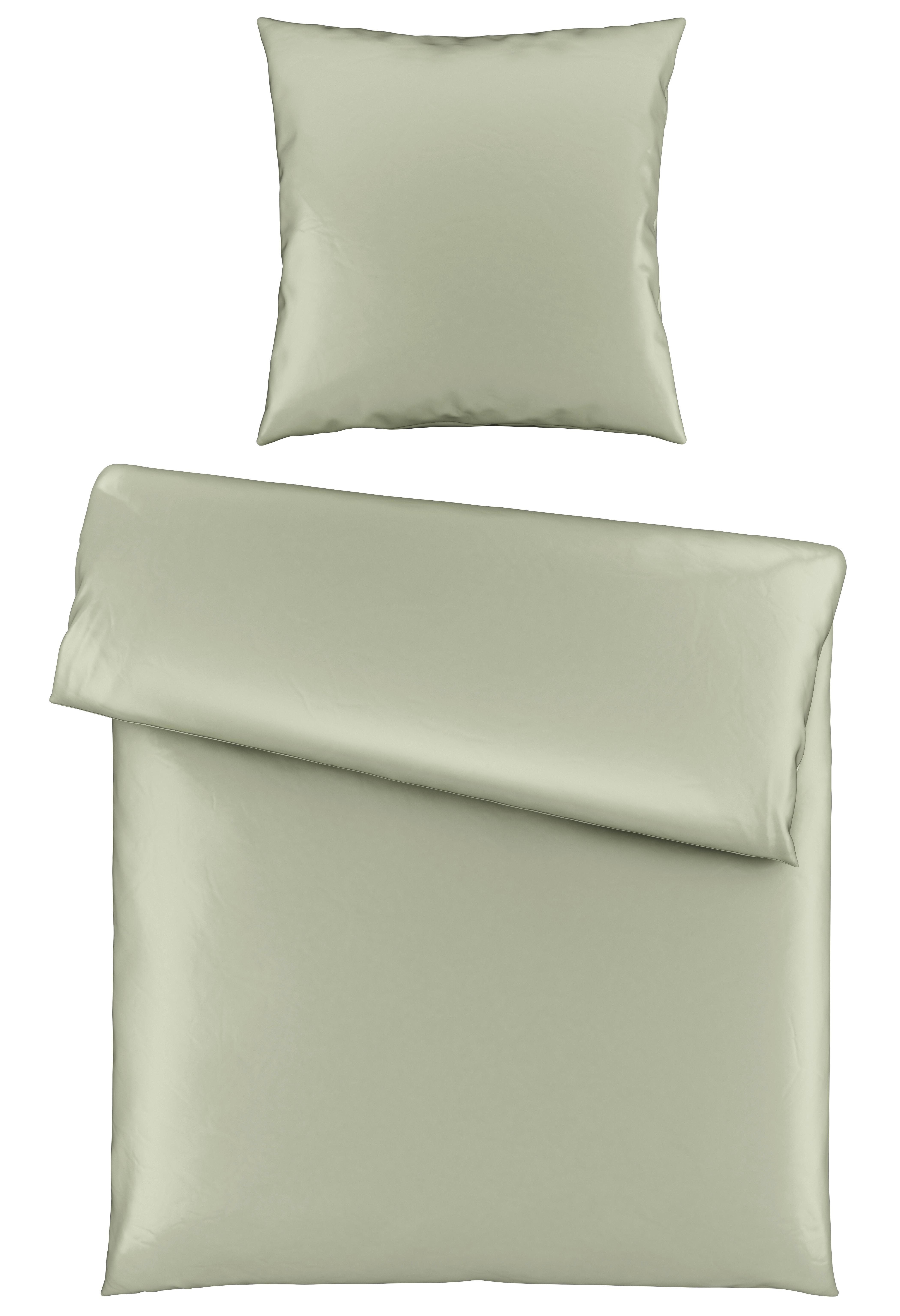 Bettwäsche Alex Uni ca. 135x200cm - Hellgrün, MODERN, Textil (135/200cm) - Premium Living