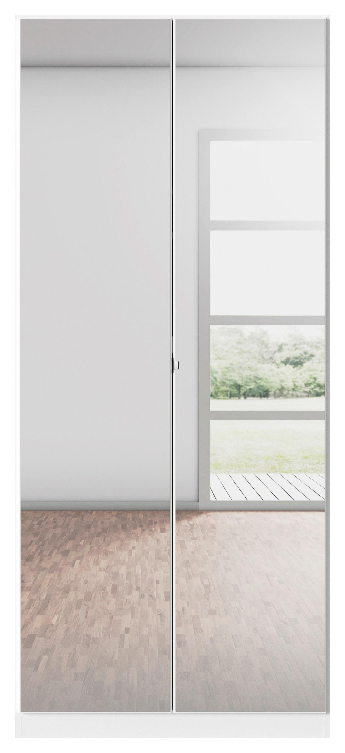 DULAP REFLECT - argintiu/alb, Modern, material pe bază de lemn (91/210/54cm)