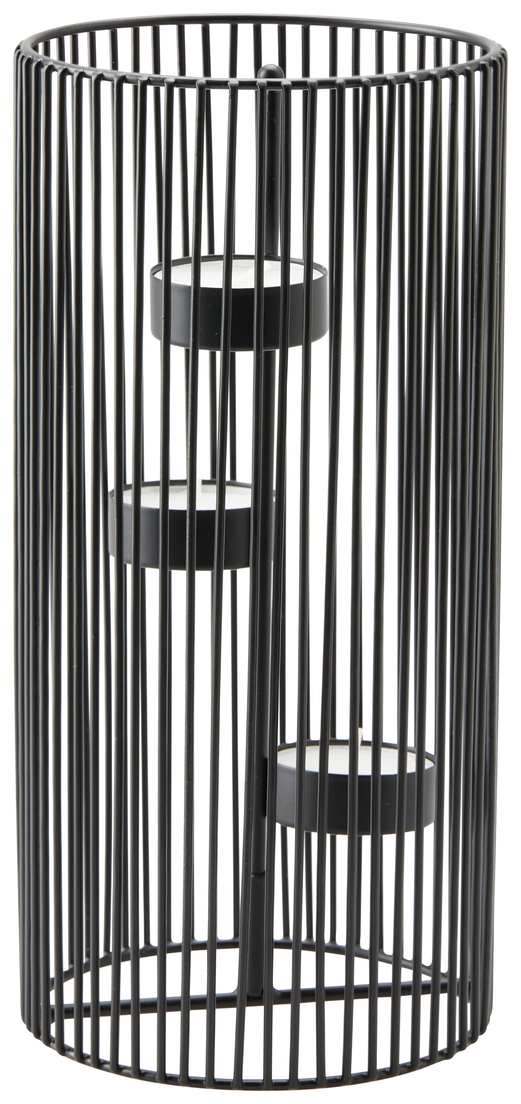 Gyertyatartó Thea - M - fekete, Basics, fém (11/23.5cm) - Modern Living