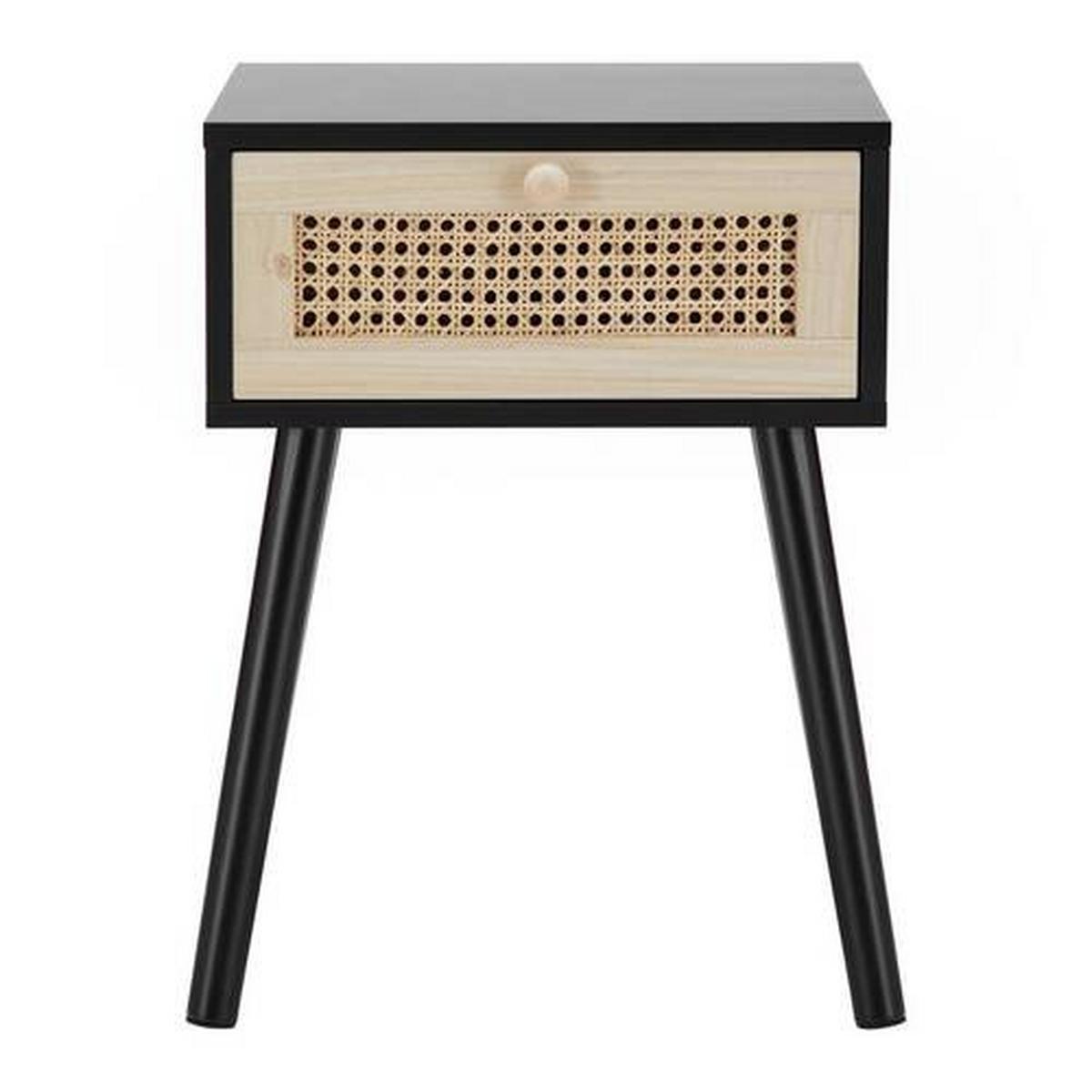 Beistelltisch Denis Hellbraun/ Schwarz MDF - Schwarz/Naturfarben, MODERN, Holz/Holzwerkstoff (40/30/54cm) - Bessagi Home